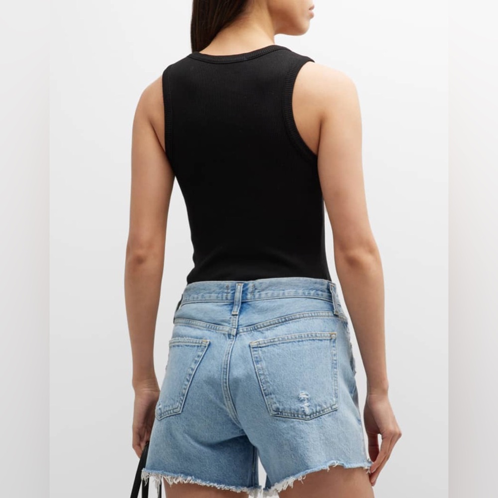 AGOLDE Poppy Scoop Neck Tank Top Black Size L excellent condition Neiman Marcus - Picture 8 of 14